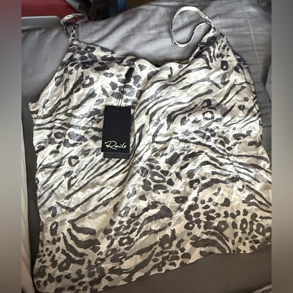 NWT Rails Black and White Animal Print Camisole - Picture 5 of 5